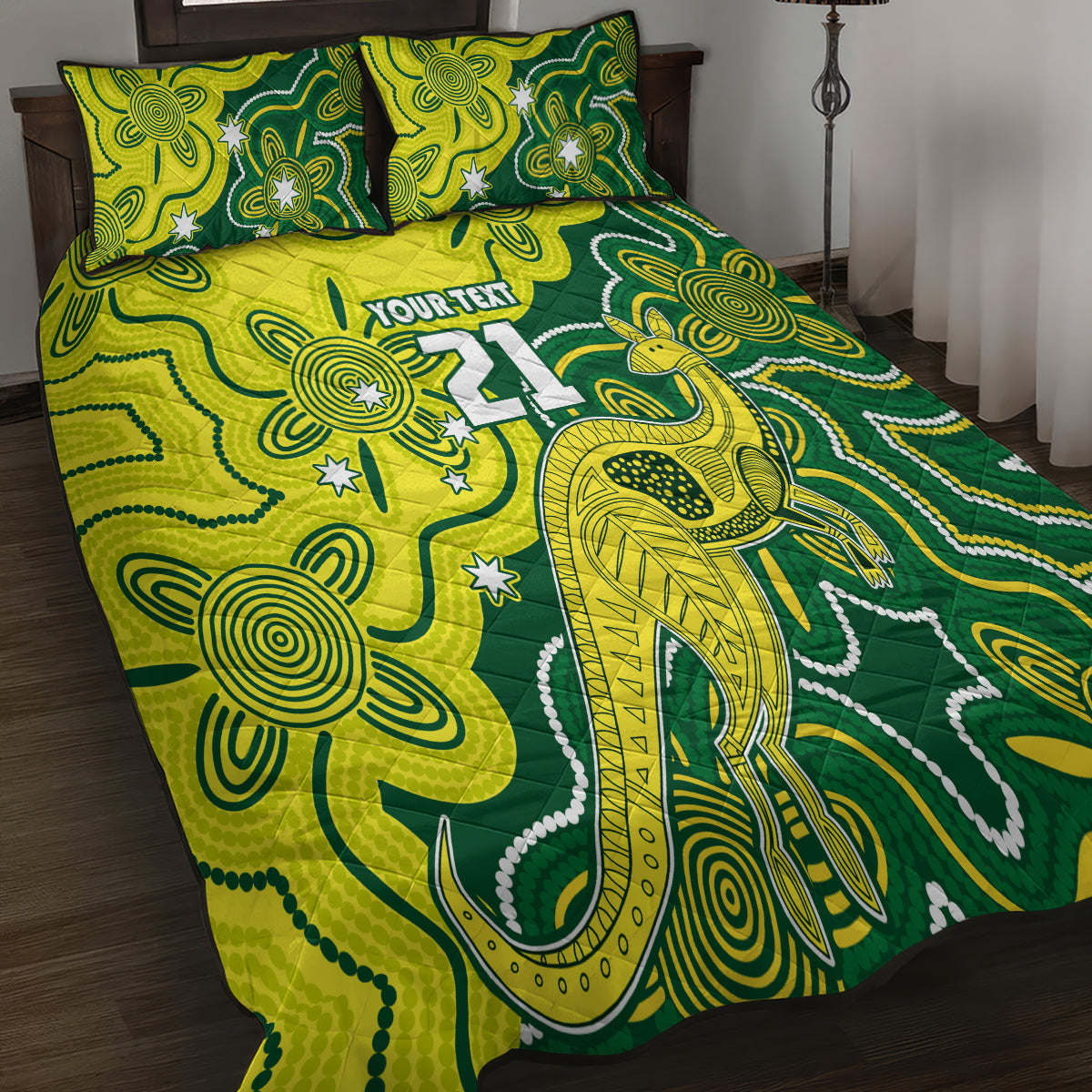 custom-australia-cricket-quilt-bed-set-go-aussie-world-cup-2023-aboriginal-style-unique