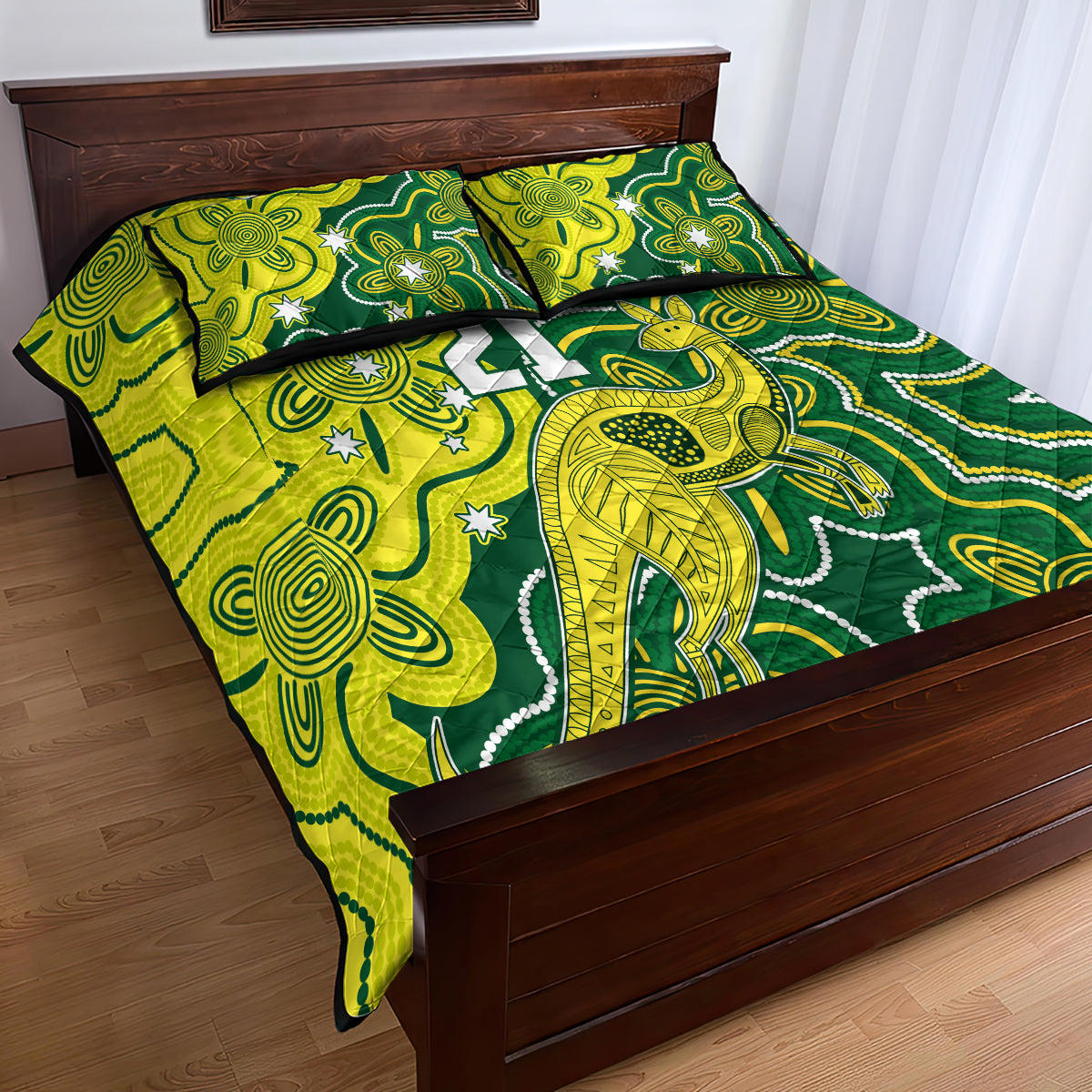 custom-australia-cricket-quilt-bed-set-go-aussie-world-cup-2023-aboriginal-style-unique