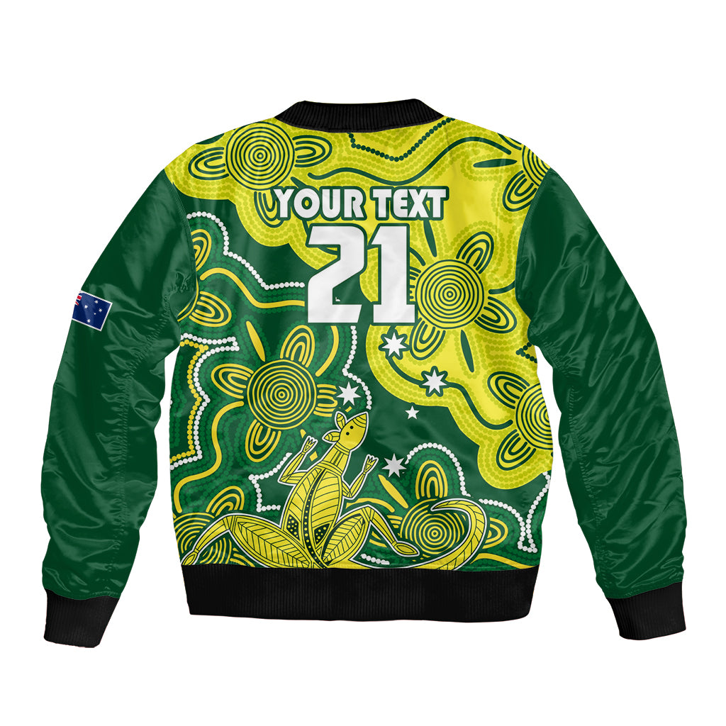 custom-australia-cricket-sleeve-zip-bomber-jacket-go-aussie-world-cup-2023-aboriginal-style-unique
