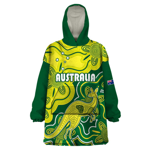 custom-australia-cricket-wearable-blanket-hoodie-go-aussie-world-cup-2023-aboriginal-style-unique
