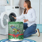 New Zealand Kea Bird Christmas Laundry Basket Maori Inspired Knitted Patterns