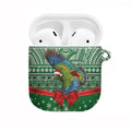 New Zealand Kea Bird Christmas AirPods Case Maori Inspired Knitted Patterns