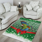 New Zealand Kea Bird Christmas Area Rug Maori Inspired Knitted Patterns
