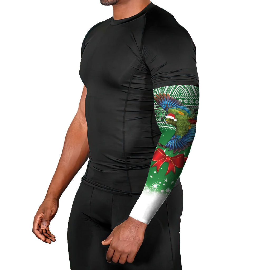 New Zealand Kea Bird Christmas Arm Sleeves Maori Inspired Knitted Patterns