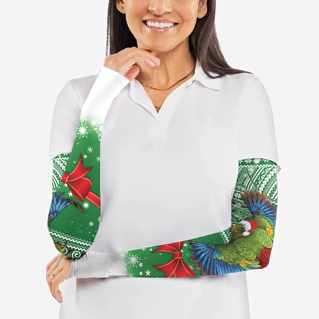 New Zealand Kea Bird Christmas Arm Sleeves Maori Inspired Knitted Patterns