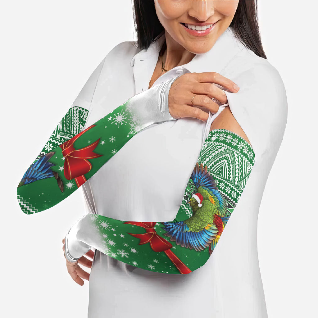 New Zealand Kea Bird Christmas Arm Sleeves Maori Inspired Knitted Patterns