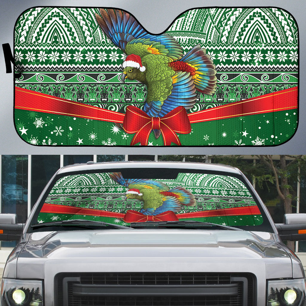 New Zealand Kea Bird Christmas Auto Sun Shade Maori Inspired Knitted Patterns