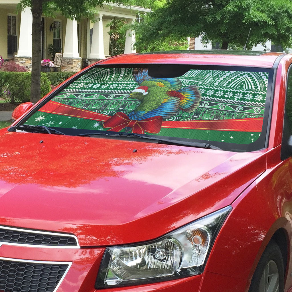 New Zealand Kea Bird Christmas Auto Sun Shade Maori Inspired Knitted Patterns
