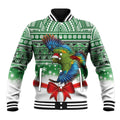 New Zealand Kea Bird Christmas Baseball Jacket Maori Inspired Knitted Patterns