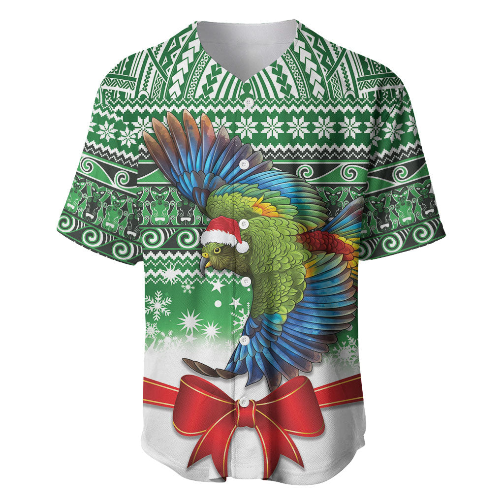 New Zealand Kea Bird Christmas Baseball Jersey Maori Inspired Knitted Patterns
