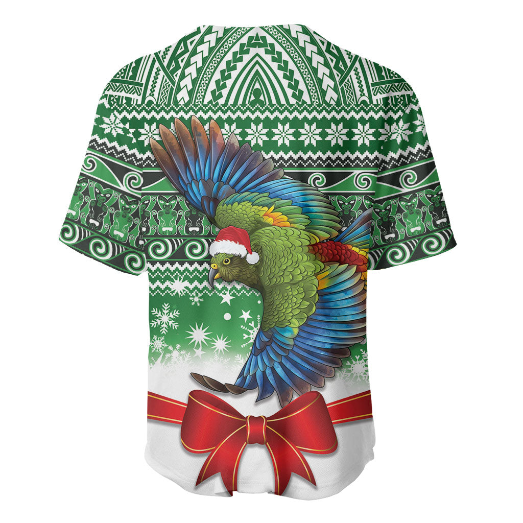New Zealand Kea Bird Christmas Baseball Jersey Maori Inspired Knitted Patterns