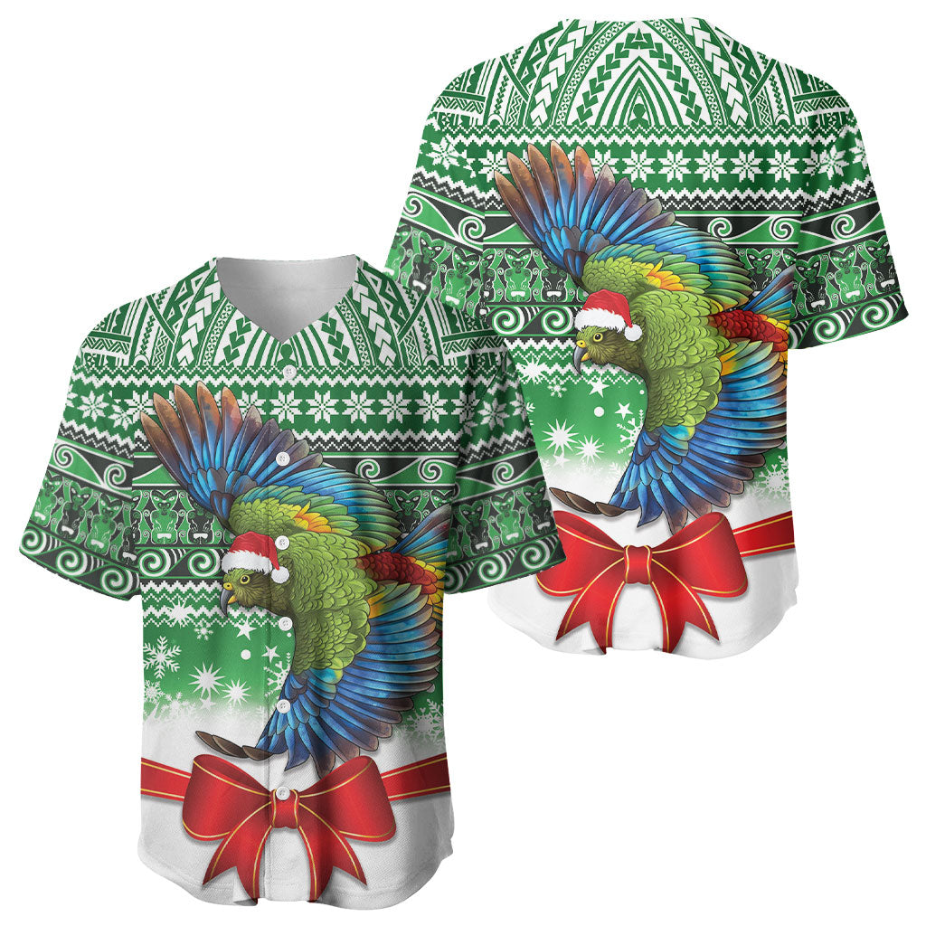 New Zealand Kea Bird Christmas Baseball Jersey Maori Inspired Knitted Patterns
