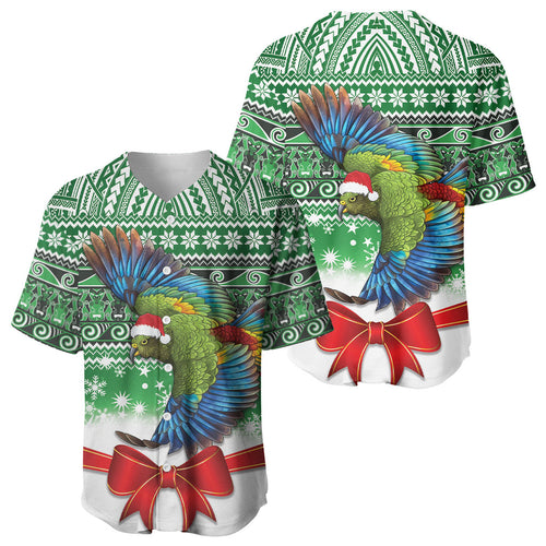 New Zealand Kea Bird Christmas Baseball Jersey Maori Inspired Knitted Patterns