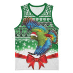 New Zealand Kea Bird Christmas Basketball Jersey Maori Inspired Knitted Patterns