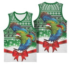 New Zealand Kea Bird Christmas Basketball Jersey Maori Inspired Knitted Patterns
