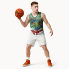New Zealand Kea Bird Christmas Basketball Jersey Maori Inspired Knitted Patterns