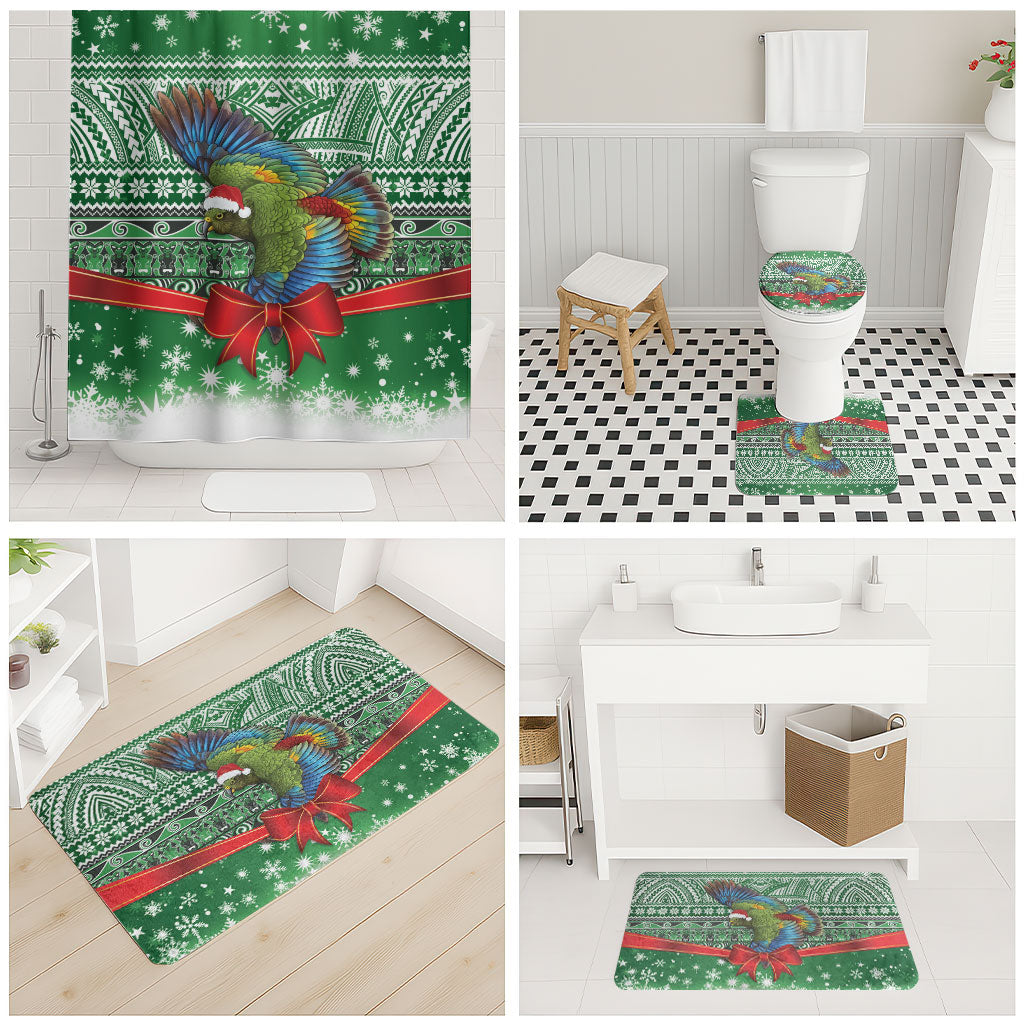 New Zealand Kea Bird Christmas Bathroom Set Maori Inspired Knitted Patterns