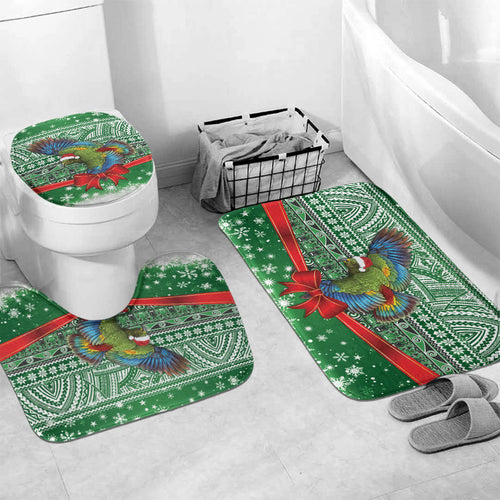 New Zealand Kea Bird Christmas Bathroom Set Maori Inspired Knitted Patterns