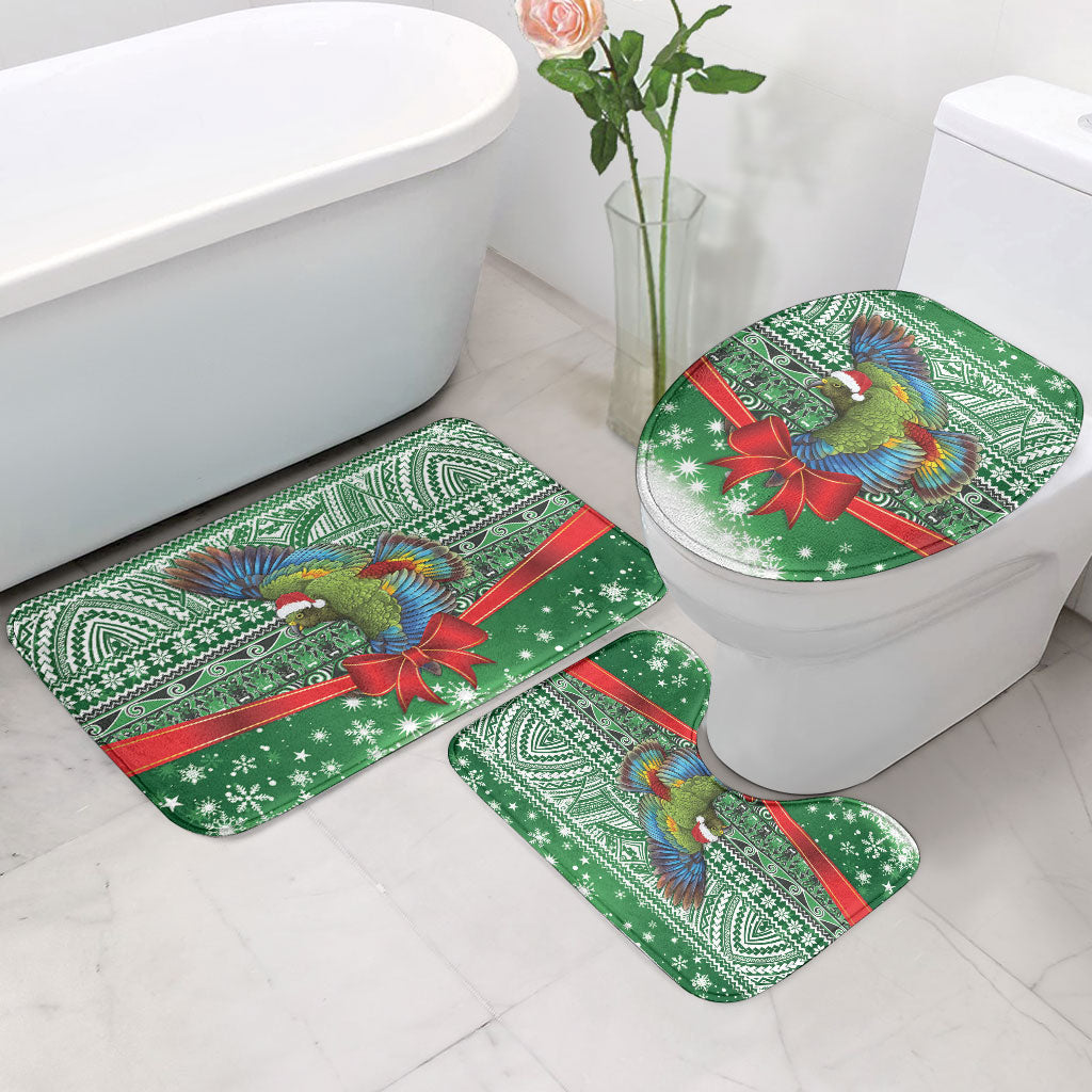 New Zealand Kea Bird Christmas Bathroom Set Maori Inspired Knitted Patterns