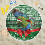 New Zealand Kea Bird Christmas Beach Blanket Maori Inspired Knitted Patterns