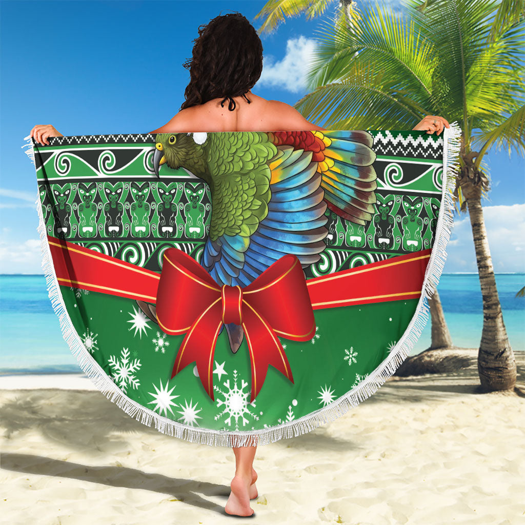 New Zealand Kea Bird Christmas Beach Blanket Maori Inspired Knitted Patterns