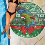 New Zealand Kea Bird Christmas Beach Blanket Maori Inspired Knitted Patterns
