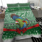 New Zealand Kea Bird Christmas Bedding Set Maori Inspired Knitted Patterns