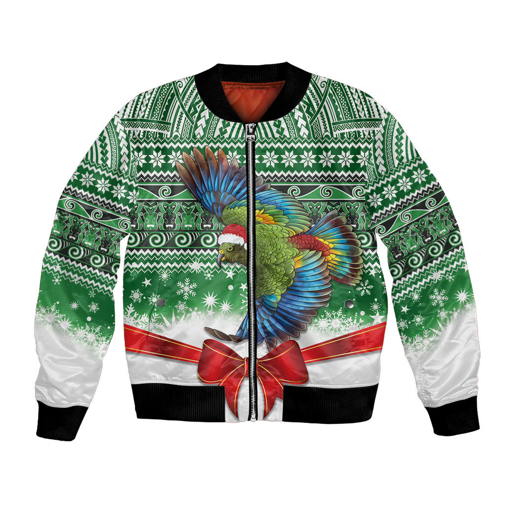 New Zealand Kea Bird Christmas Bomber Jacket Maori Inspired Knitted Patterns
