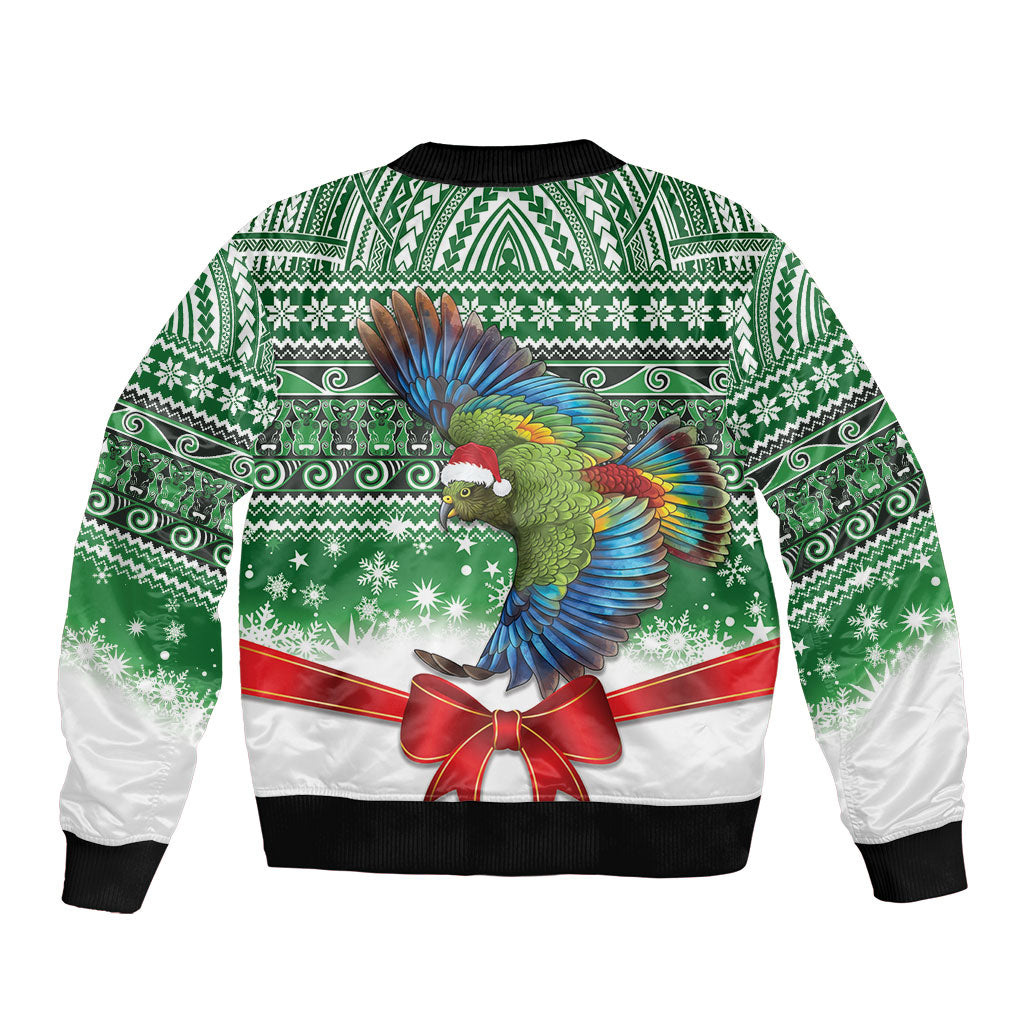 New Zealand Kea Bird Christmas Bomber Jacket Maori Inspired Knitted Patterns