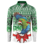 New Zealand Kea Bird Christmas Button Sweatshirt Maori Inspired Knitted Patterns