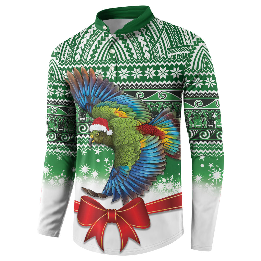 New Zealand Kea Bird Christmas Button Sweatshirt Maori Inspired Knitted Patterns