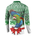 New Zealand Kea Bird Christmas Button Sweatshirt Maori Inspired Knitted Patterns