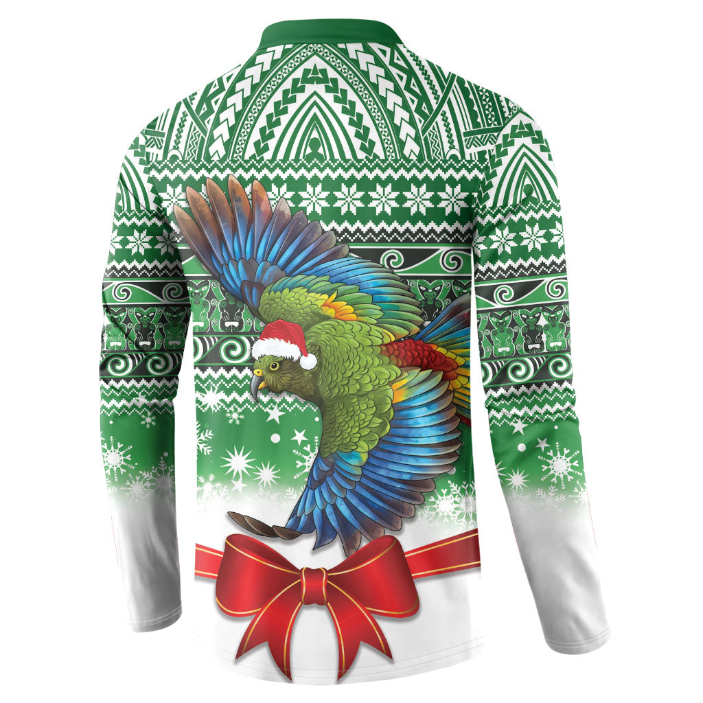 New Zealand Kea Bird Christmas Button Sweatshirt Maori Inspired Knitted Patterns