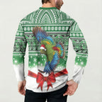New Zealand Kea Bird Christmas Button Sweatshirt Maori Inspired Knitted Patterns