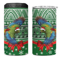 New Zealand Kea Bird Christmas 4 in 1 Can Cooler Tumbler Maori Inspired Knitted Patterns