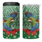 New Zealand Kea Bird Christmas 4 in 1 Can Cooler Tumbler Maori Inspired Knitted Patterns