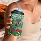 New Zealand Kea Bird Christmas 4 in 1 Can Cooler Tumbler Maori Inspired Knitted Patterns