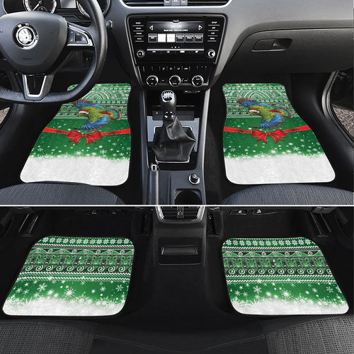 New Zealand Kea Bird Christmas Car Mats Maori Inspired Knitted Patterns
