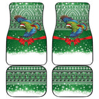 New Zealand Kea Bird Christmas Car Mats Maori Inspired Knitted Patterns