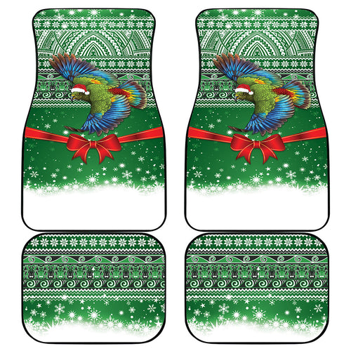 New Zealand Kea Bird Christmas Car Mats Maori Inspired Knitted Patterns