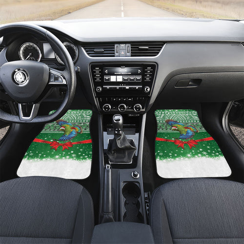 New Zealand Kea Bird Christmas Car Mats Maori Inspired Knitted Patterns