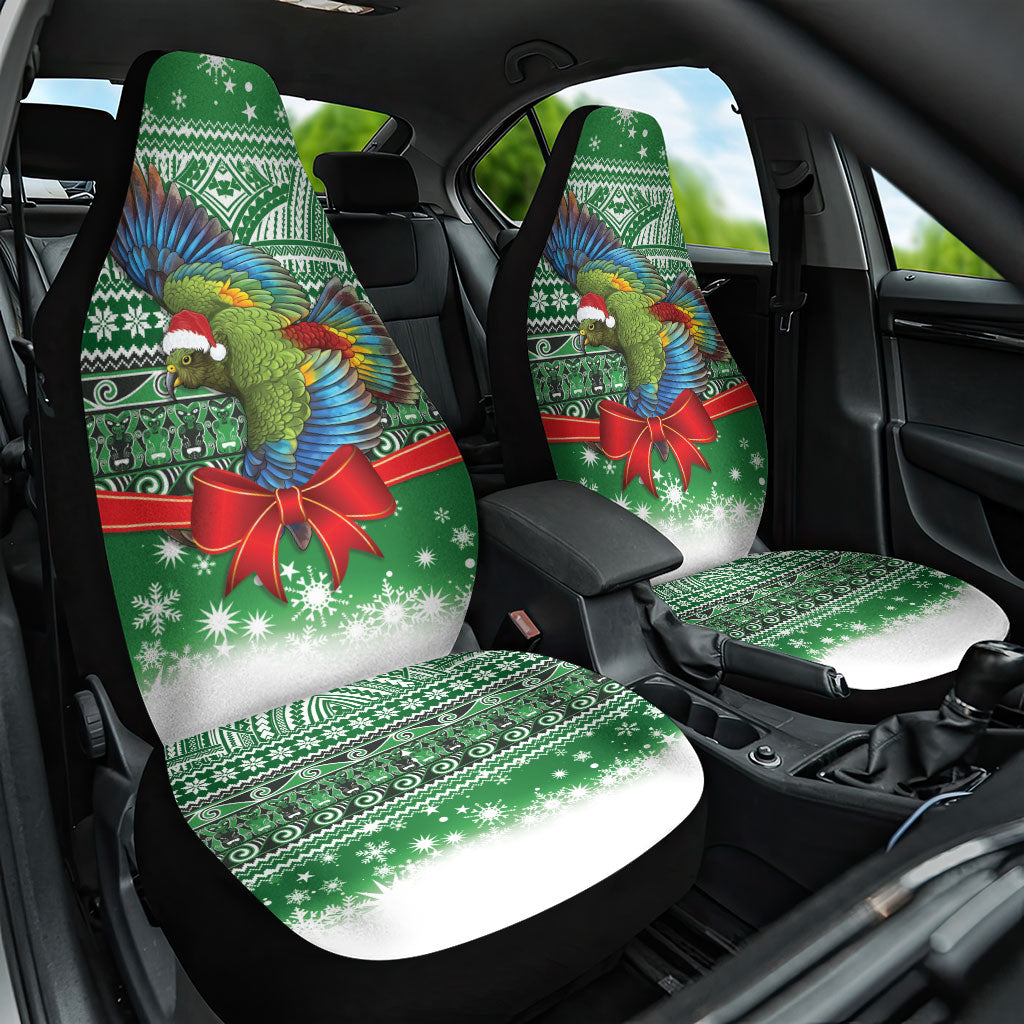 New Zealand Kea Bird Christmas Car Seat Cover Maori Inspired Knitted Patterns