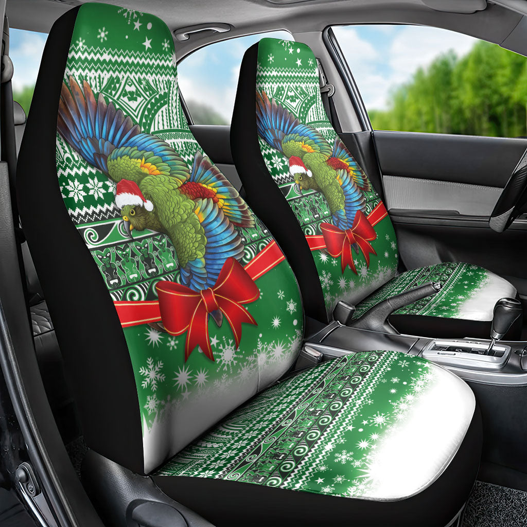 New Zealand Kea Bird Christmas Car Seat Cover Maori Inspired Knitted Patterns
