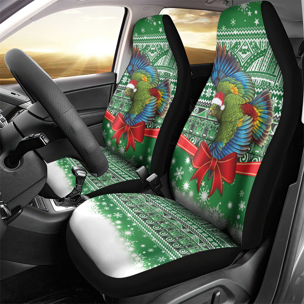 New Zealand Kea Bird Christmas Car Seat Cover Maori Inspired Knitted Patterns