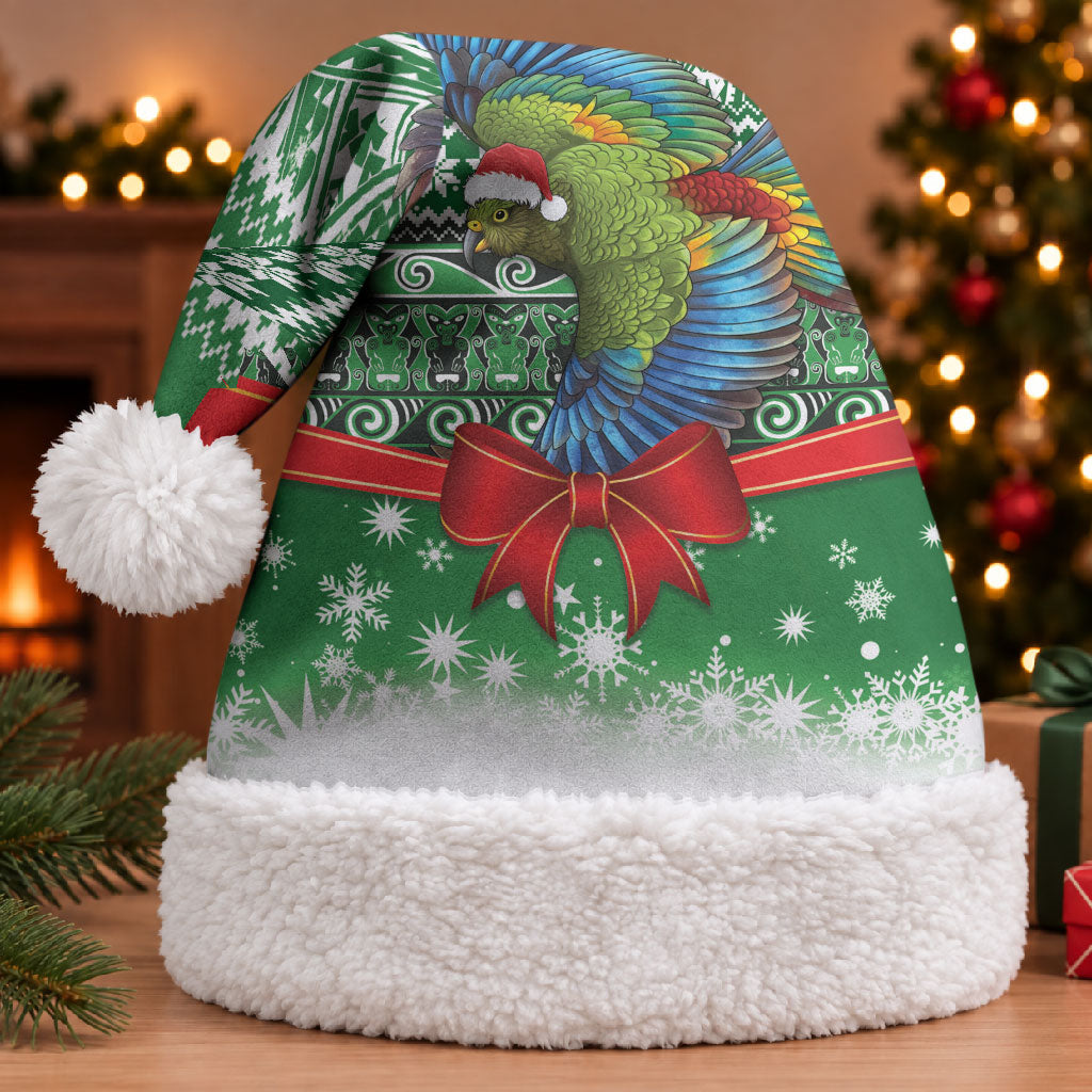 New Zealand Kea Bird Christmas Santa Hat Maori Inspired Knitted Patterns