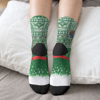 New Zealand Kea Bird Christmas Crew Socks Maori Inspired Knitted Patterns