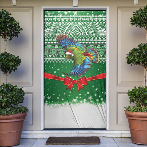 New Zealand Kea Bird Christmas Door Cover Maori Inspired Knitted Patterns
