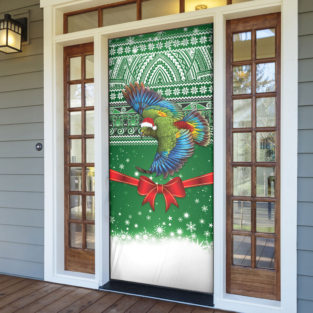 New Zealand Kea Bird Christmas Door Cover Maori Inspired Knitted Patterns