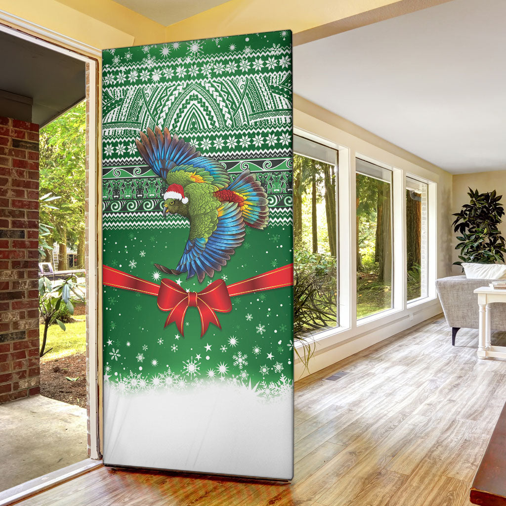 New Zealand Kea Bird Christmas Door Cover Maori Inspired Knitted Patterns