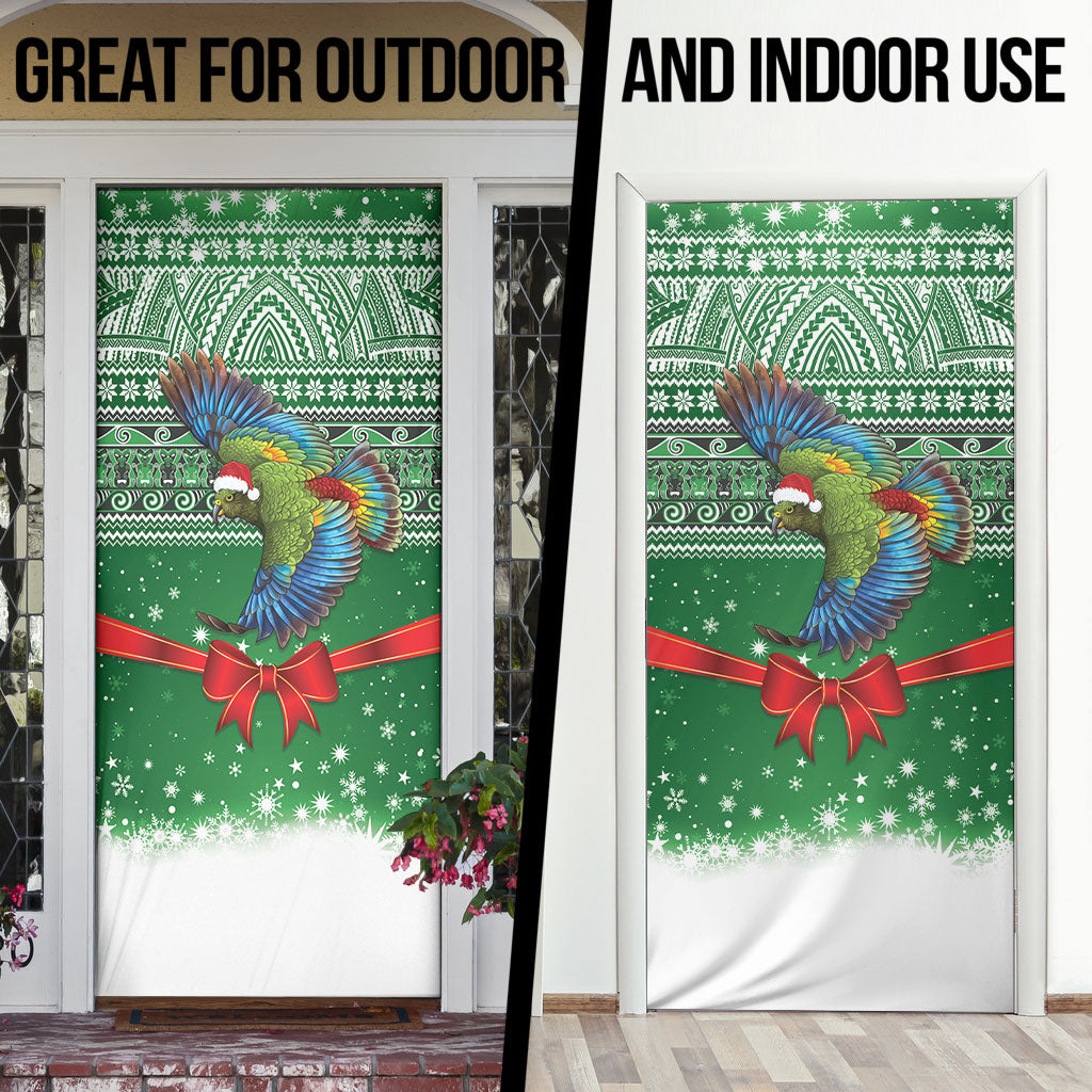 New Zealand Kea Bird Christmas Door Cover Maori Inspired Knitted Patterns